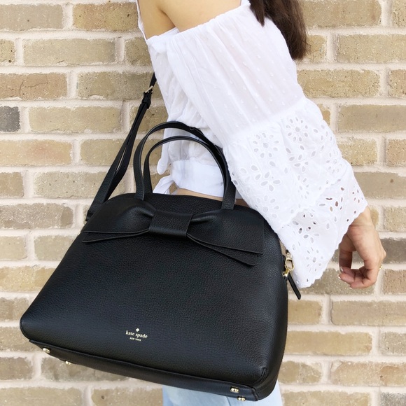 Kate spade olive drive Lottie Satchel Bow Black - Picture 4 of 8